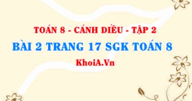 Bài 2 trang 17 Toán 8 Cánh Diều Tập 2